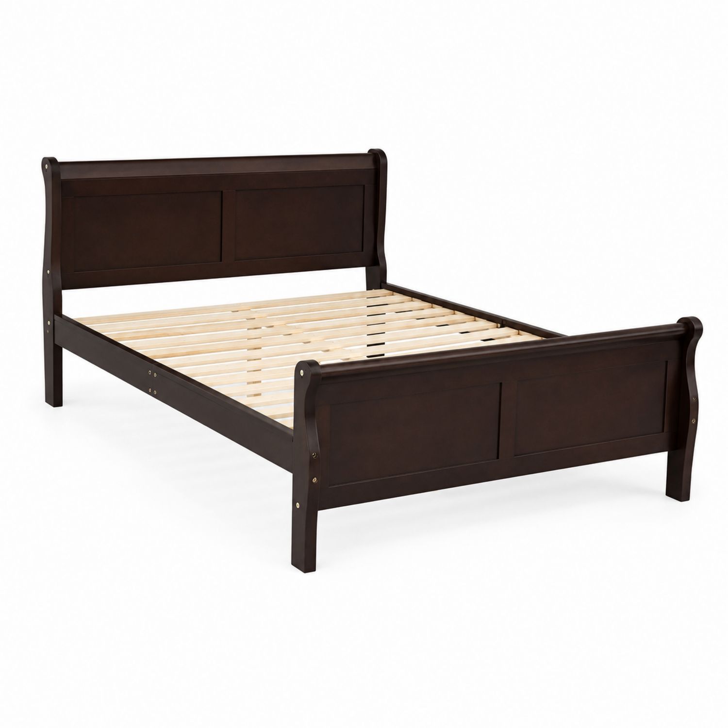 Lit double en bois Chocolat 200x150 cm