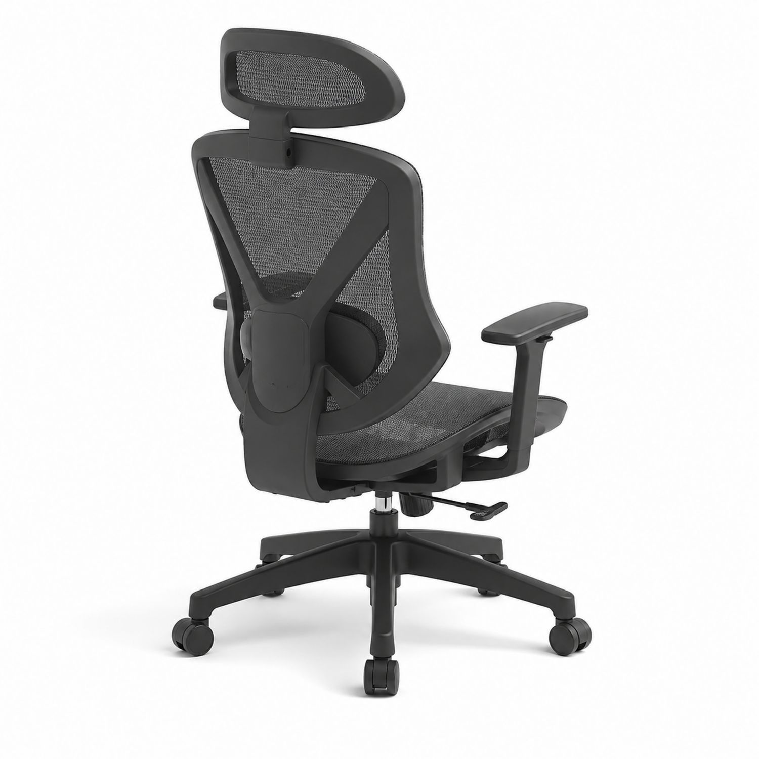 Chaise de bureau en maille avec accoudoirs réglables et appui-tête