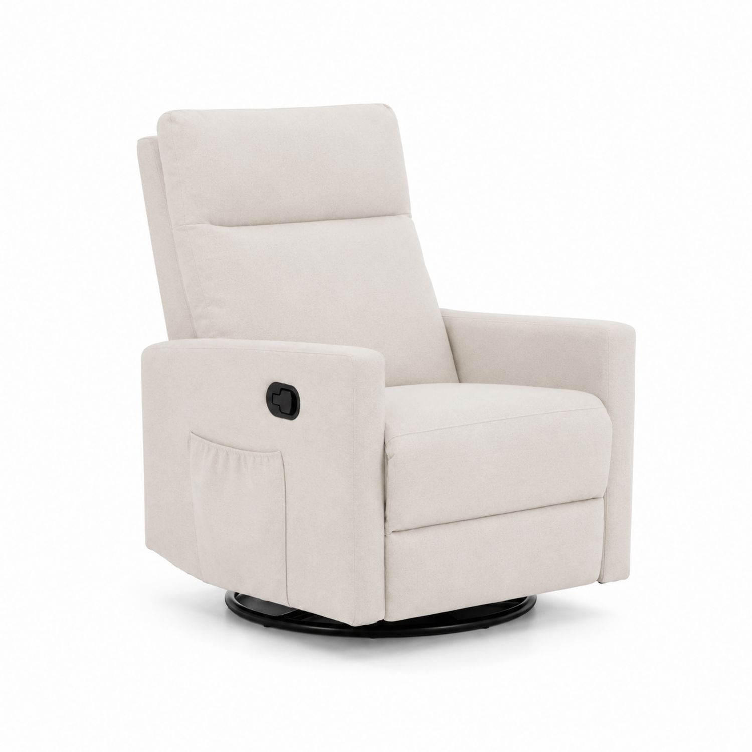 Fauteuil inclinable pivotant en tissu beige
