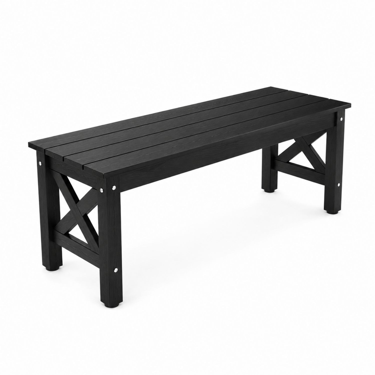 Banc en bois Noir 150 cm