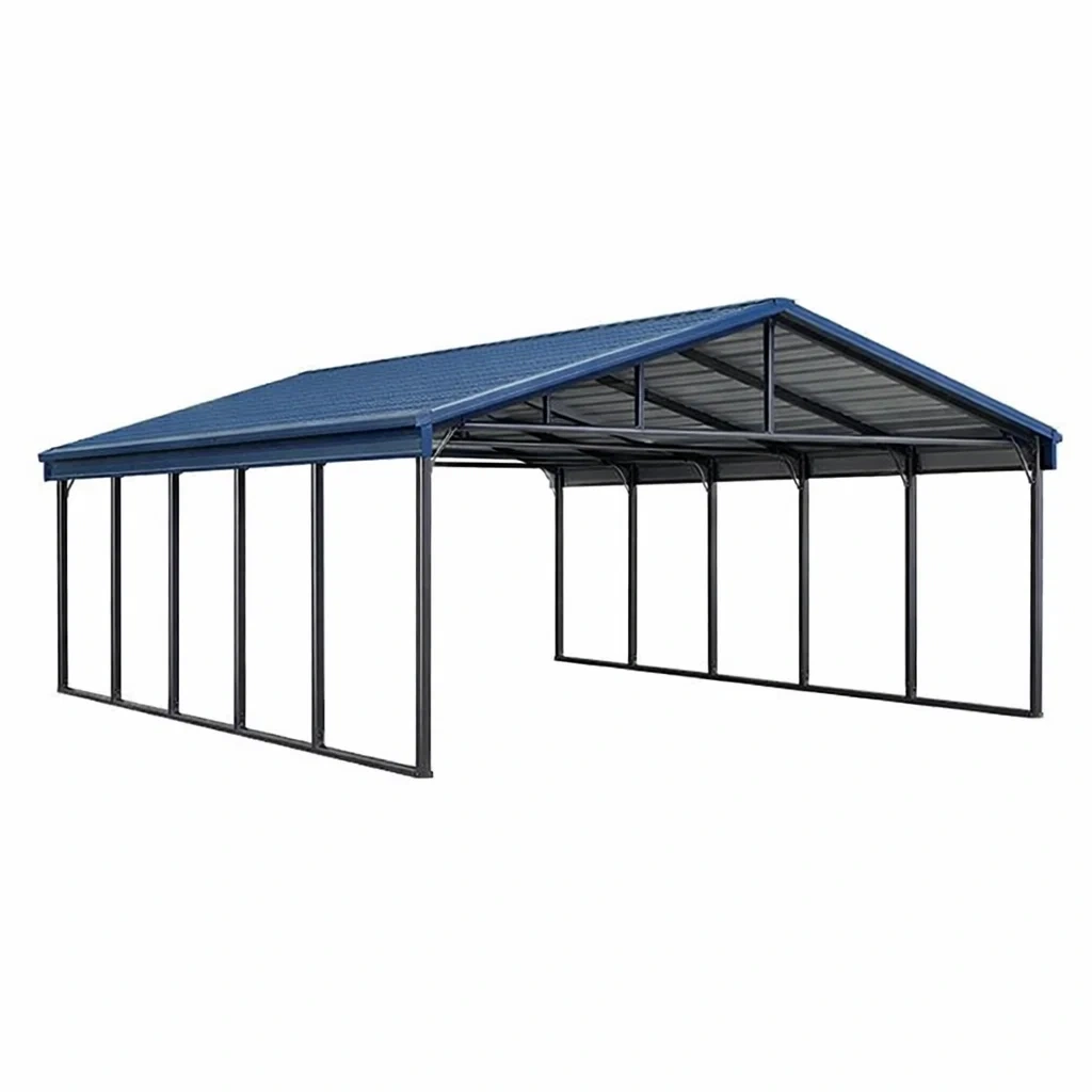 Stahl Carport 900 x 600 cm Blau-FURNIALUNO