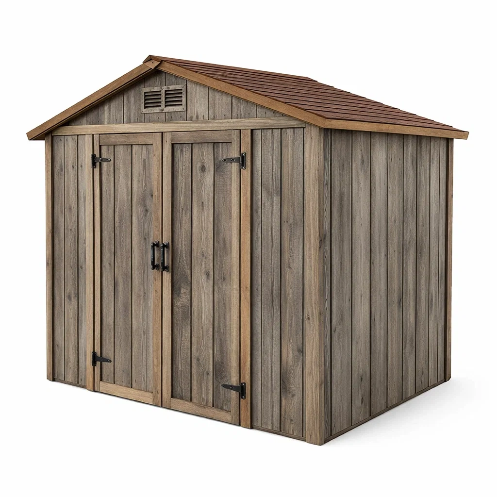 Holzschuppen mit Bitumendach Braun 2x2m-FURNIALUNO