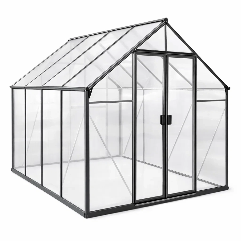 Gewächshaus Aluminiumrahmen Polycarbonat Transparent-FURNIALUNO