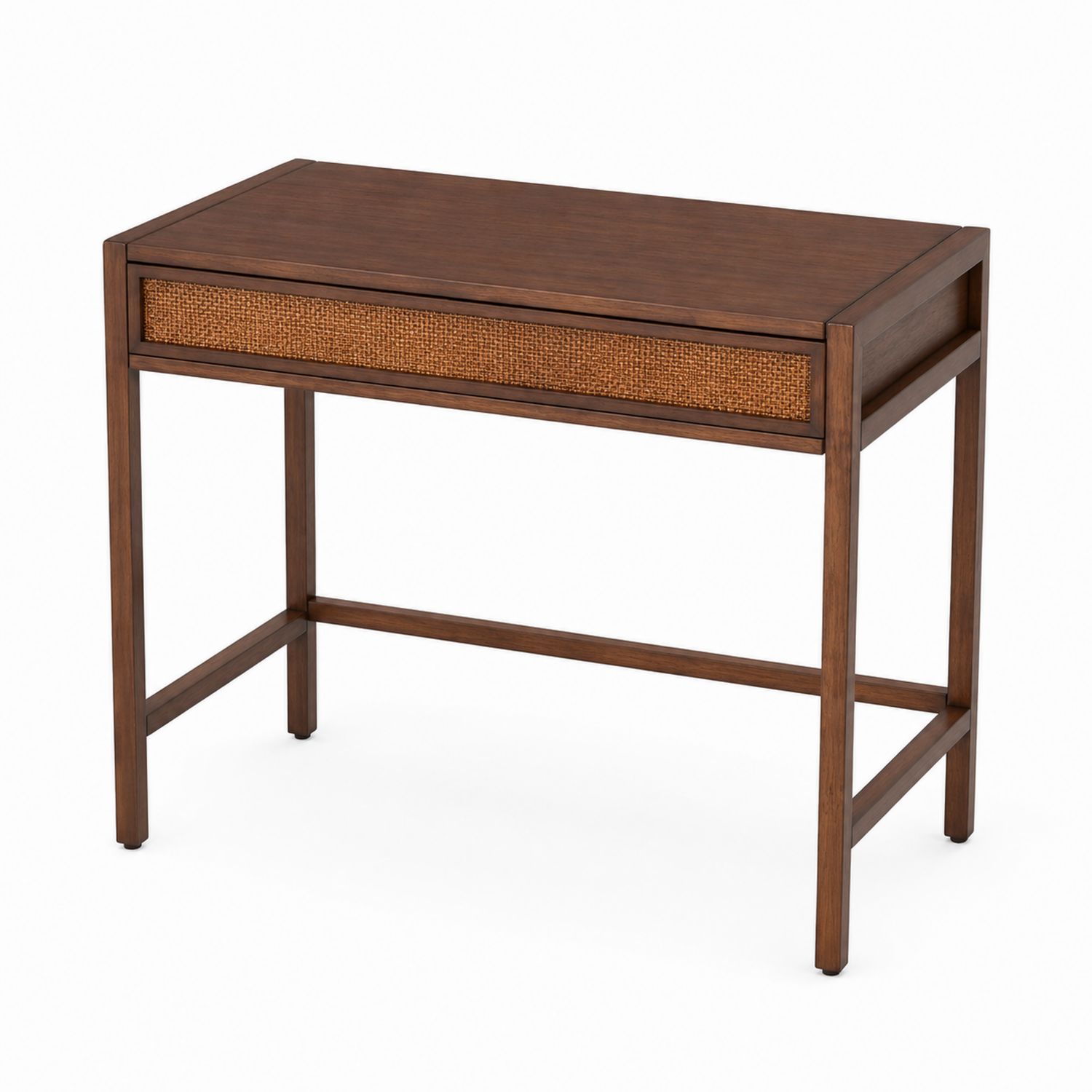 Escritorio de Madera con Cajón de Ratán