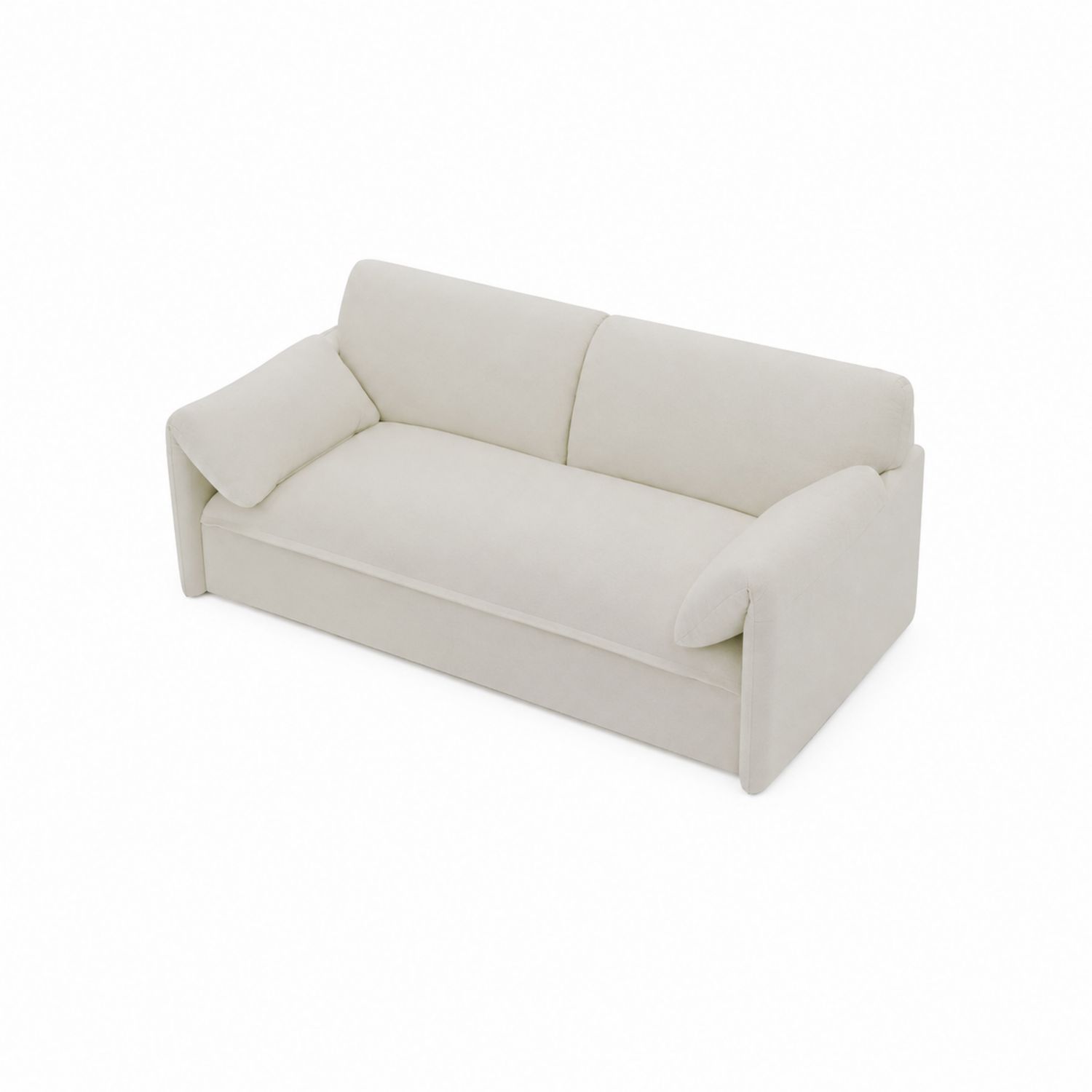 Sofá de 3 plazas recto 200cm microfibra Beige