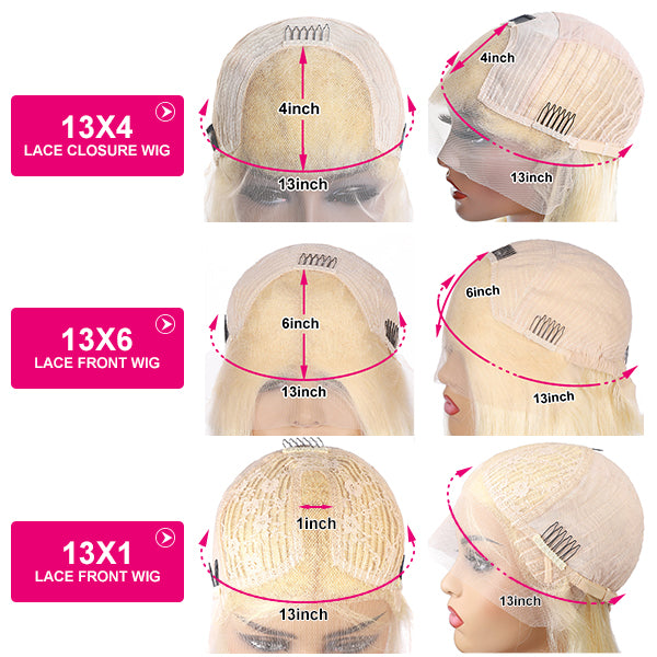 30inch HD Blonde Lace Front Wig Human Hair 13x6 Body Wave 613 Lace Frontal Wigs For Women - LollyHair