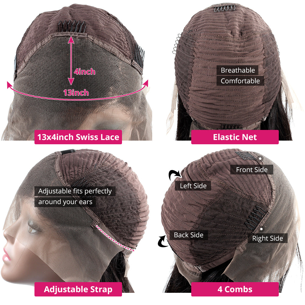 P4/27 Highlight Colored Human Hair Wigs 13x4 Ombre Bone Straight Lace Front Wig Human Hair Wigs - LollyHair