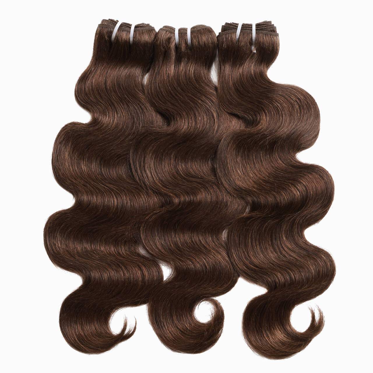 15A #4 Brown Body Wave Bundles with 2x6 Lace Closure Chocolate Brown Colored Human Hair Bundles with Closure Upgrade Remy Hair for Sew In