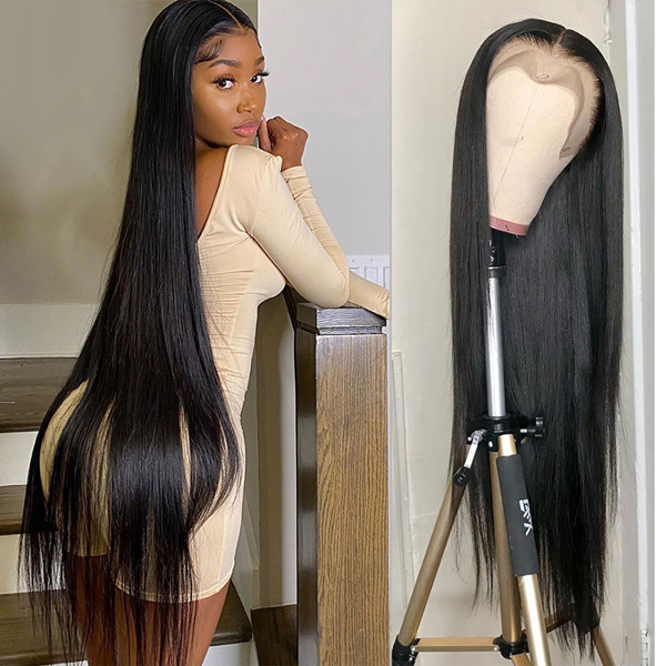 30 Inch 13x4 Straight Lace Front Wig Hd Transparent Human Hair Wigs For Women Brazilian Bob Wig - LollyHair