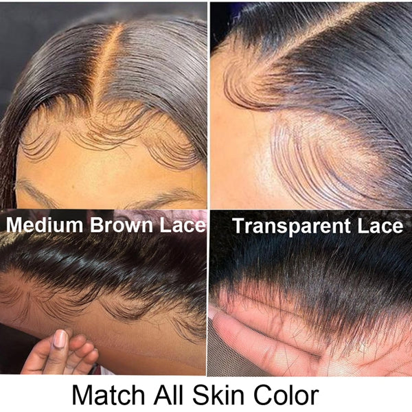 4x4 HD Body Wave Lace Closure Transparent Virgin Human Hair Lace Closure Pre Plucked - LollyHair