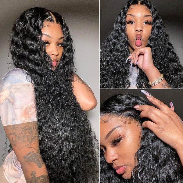 4 Bundles Indian Water Wave Virgin Human Hair Weave Bundles - LollyHair