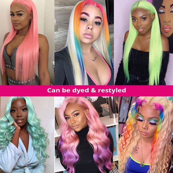 28 30 Inch 13x6 HD 613 Lace Frontal Wig Bone Straight Blonde Wig Human Hair Wigs for Women - LollyHair