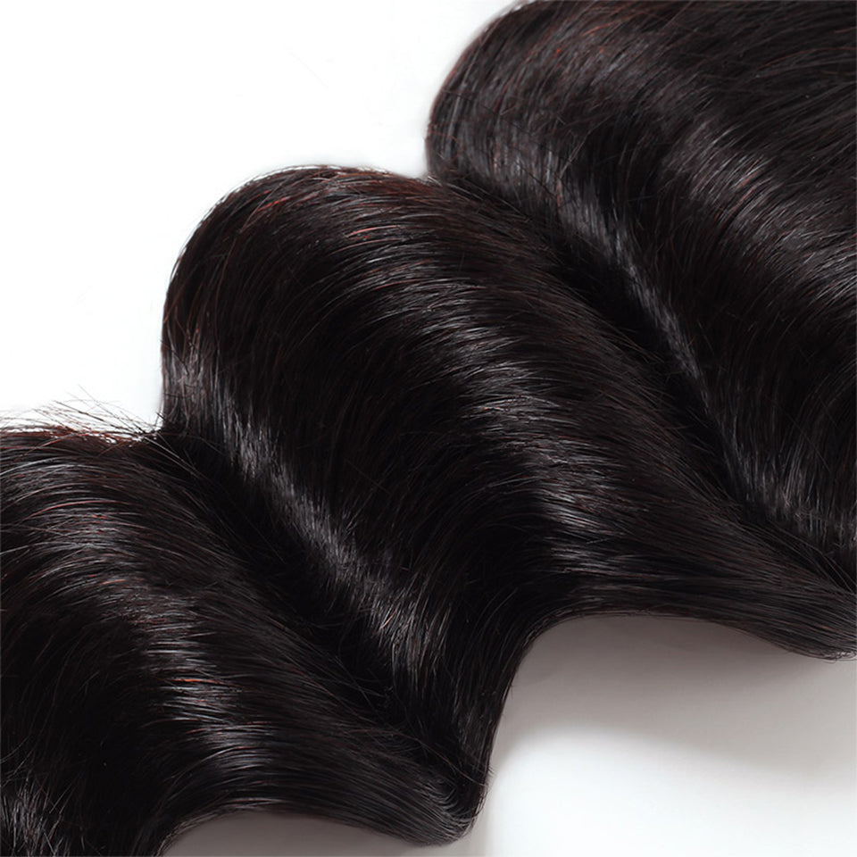 Lolly Hair Loose Deep Wave Human Hair 4x4 Lace Closure Deals