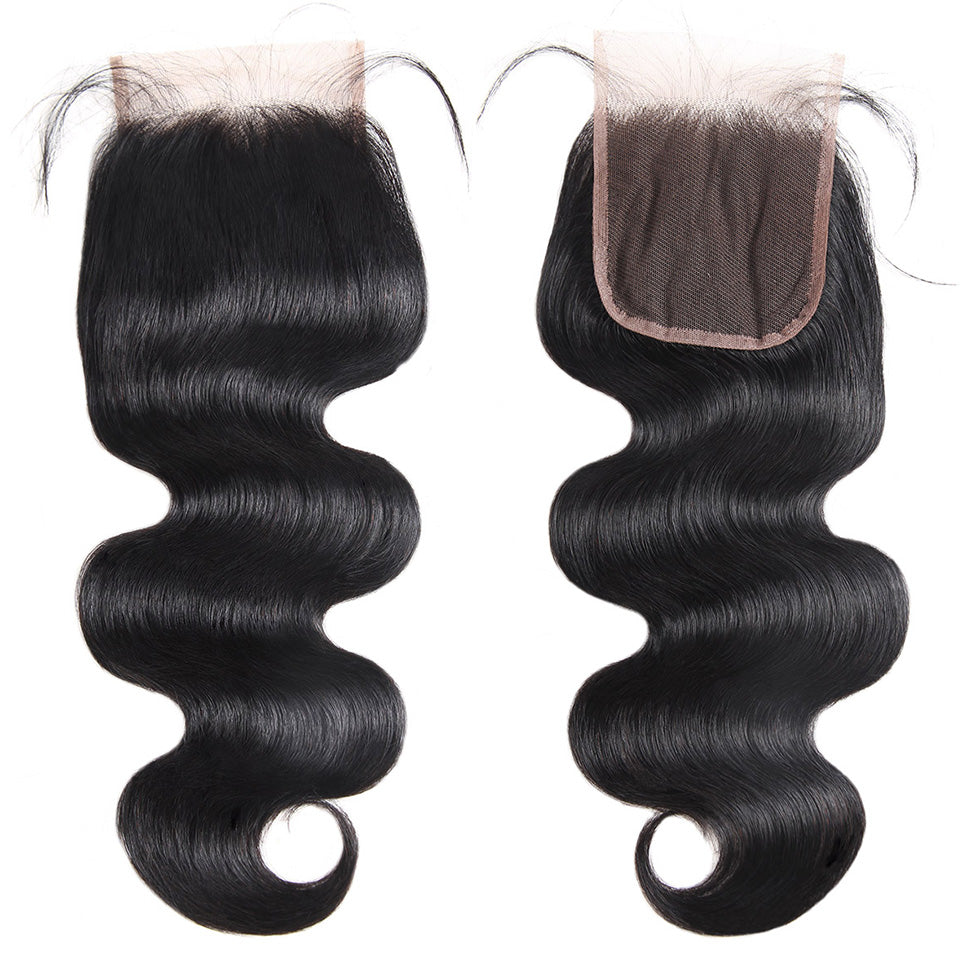 Lolly Hair Body Wave Lace Closure 1Pc Peruvian Virgin Human Hair Weave Closure