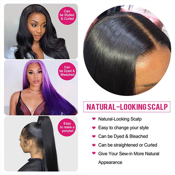 4x4 Lace Closure with Baby Hair HD Transparent Straight Human Hair Lace Closure - LollyHair