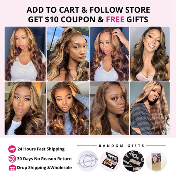 4/27 Highlight Body Wave Lace Closure 26inch HD 5x5 Lace Closure with Baby Hair - LollyHair