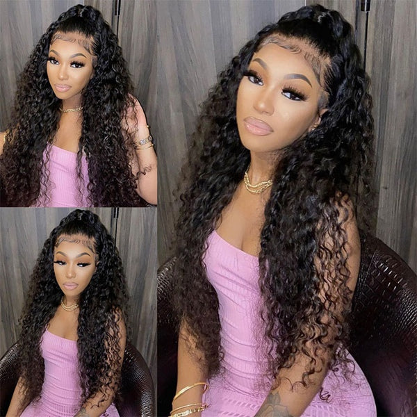 Deep Wave Bundles with Closure Brazilian Curly Virgin Human Hair Bundles with Frontal - LollyHair