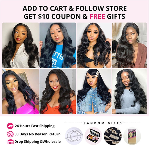 4x4 HD Body Wave Lace Closure Transparent Virgin Human Hair Lace Closure Pre Plucked - LollyHair