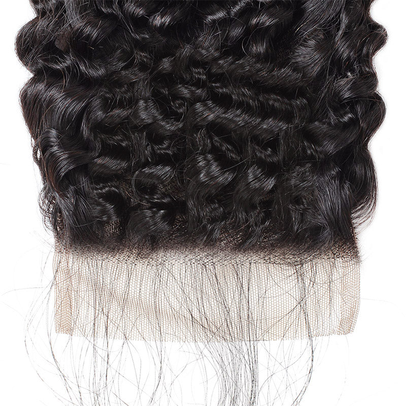 Lolly Hair Malaysian Kinky Curly Human Hair Extensions 4 Bundles with Lace Closure : LOLLYHAIR