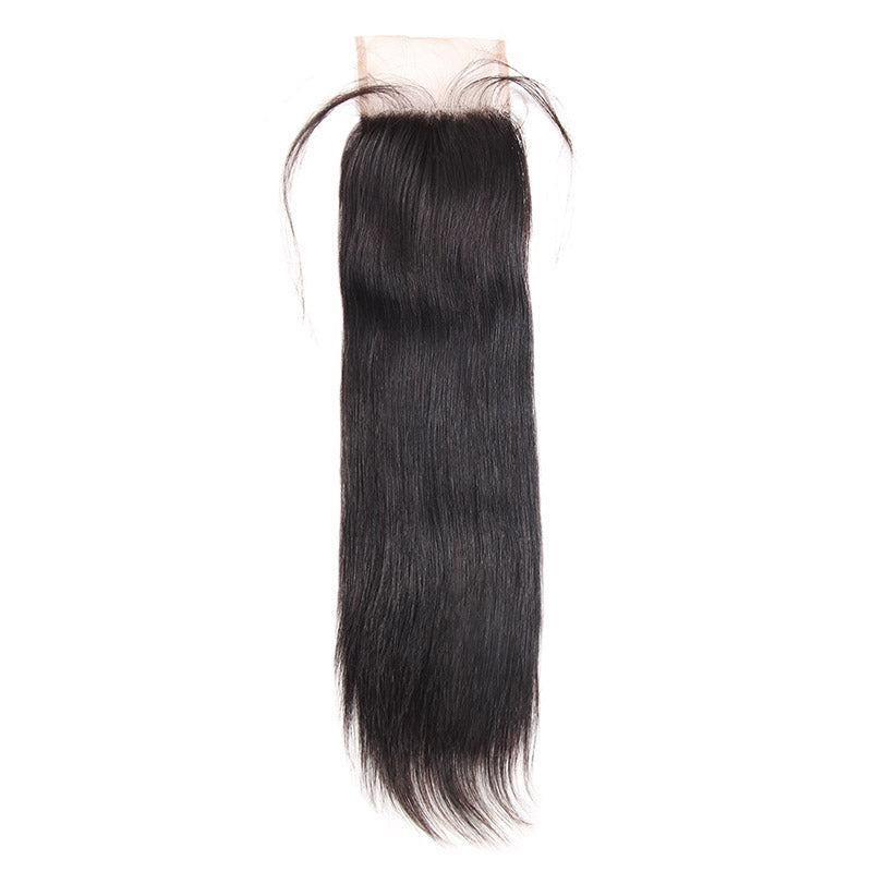 Lolly Hair Brazilian Straight Virgin Human Hair Lace Closure 4x4 Remy Hair Closure with Baby Hair : LOLLYHAIR