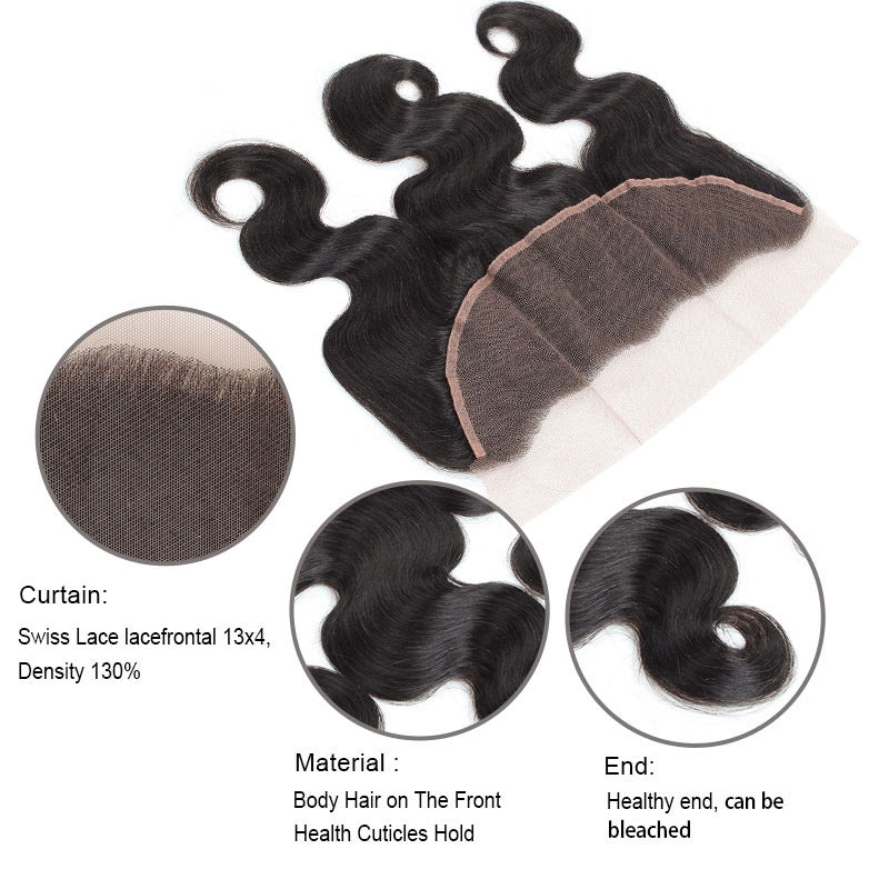 9A Malaysian Body Wave Hair 2 Bundles With 13x4 Lace Frontal Closure Lolly : LOLLYHAIR