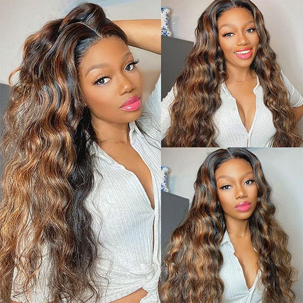 Highlight Loose Deep Wave Bundles 3Pcs/Lot 28 30inch Brazilian Virgin Human Hair Bundles - LollyHair