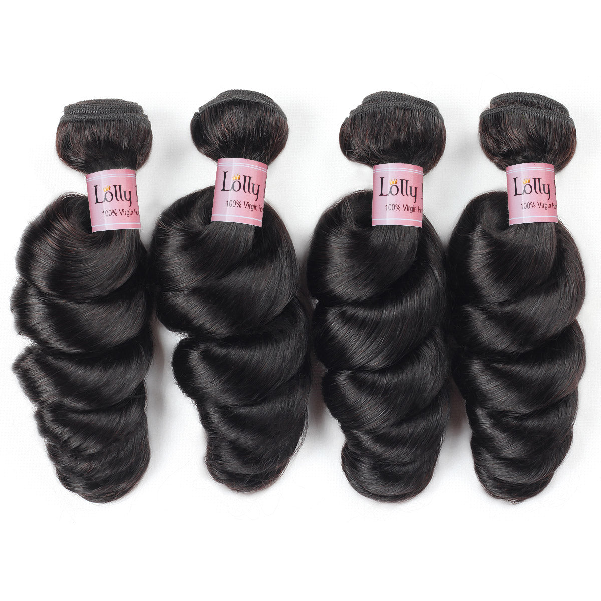 Lolly Hair Virgin Human 9A Loose Wave Malaysian Hair Extensions 4 Bundle Deals 400g : LOLLYHAIR
