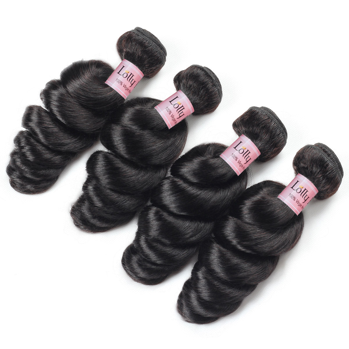 Lolly Hair Virgin Human 9A Loose Wave Malaysian Hair Extensions 4 Bundle Deals 400g : LOLLYHAIR