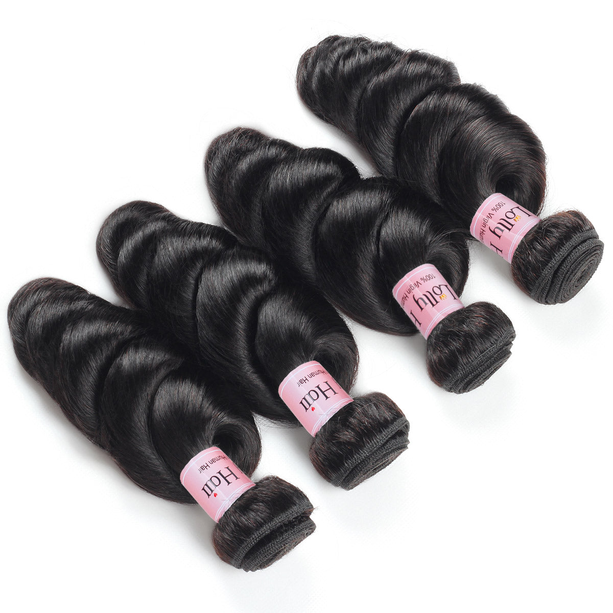 Lolly Hair Virgin Human 9A Loose Wave Malaysian Hair Extensions 4 Bundle Deals 400g : LOLLYHAIR