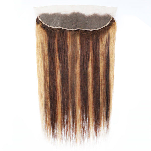 Invisible HD Highlight Lace Frontal Closure 24 inch Straight Human Hair HD Transparent Lace - LollyHair