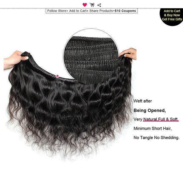 3 Bundles Brazilian Virgin Hair Body Wave Human Hair Weave Bundles - LollyHair