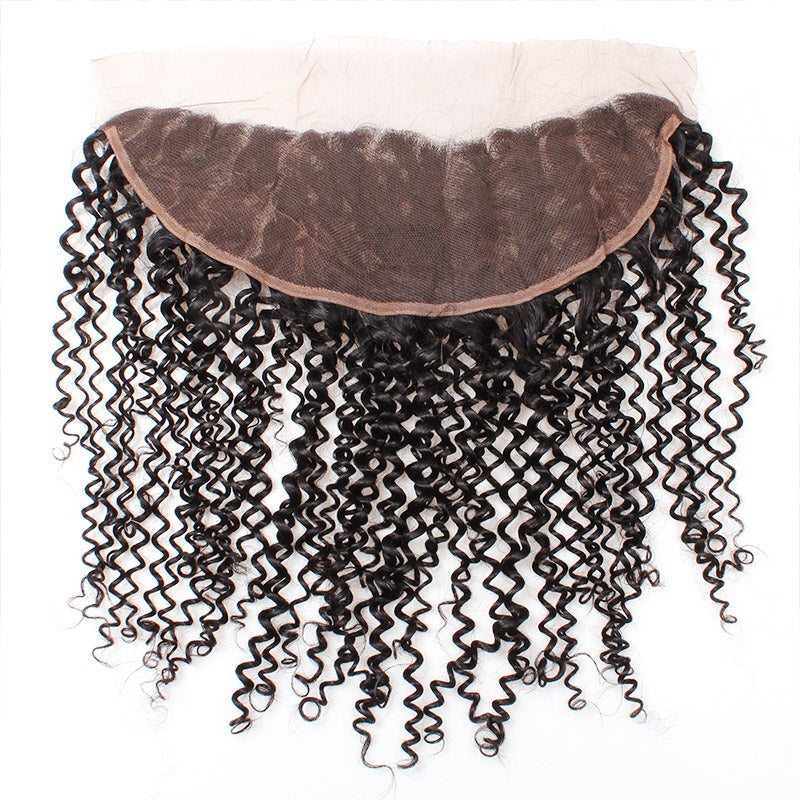 Lolly Hair Peruvian Virgin Human Kinky Curly Hair Ear to Ear Lace Frontal Closure Hair : LOLLYHAIR