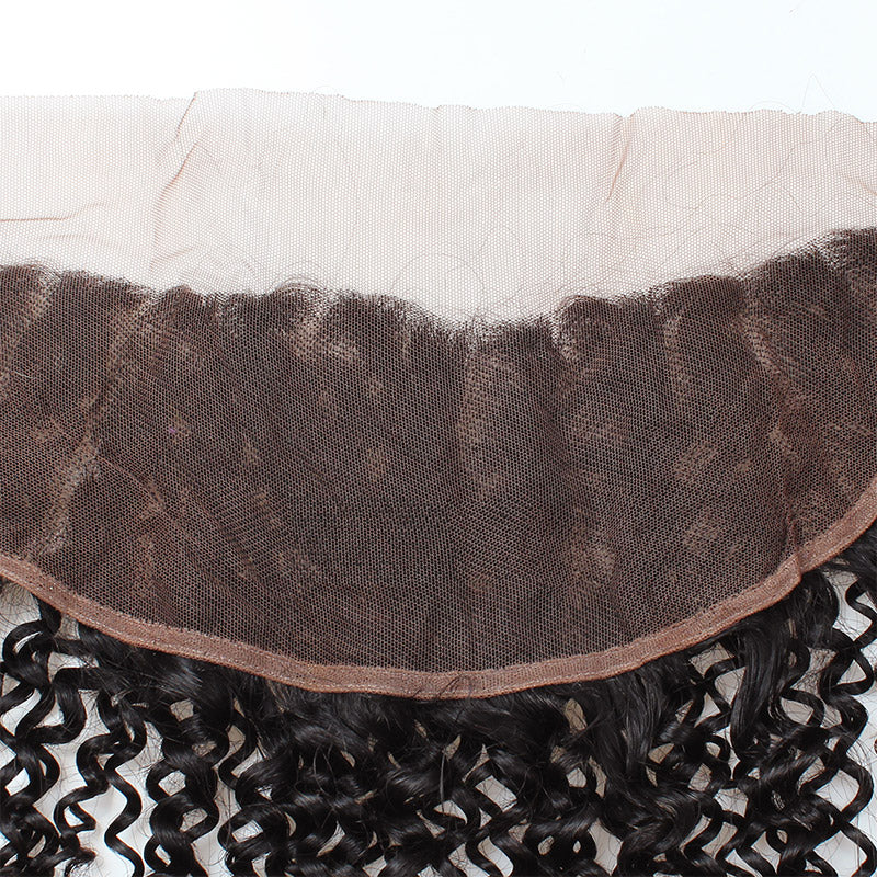 Lolly Hair Peruvian Virgin Human Kinky Curly Hair Ear to Ear Lace Frontal Closure Hair : LOLLYHAIR