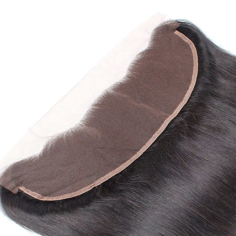 LollyHair 9A Peruvian Real Virgin Human Hair Straight Peruvian Remy Hair 1Pc Ear to Ear 13x4 Lace Frontal : LOLLYHAIR