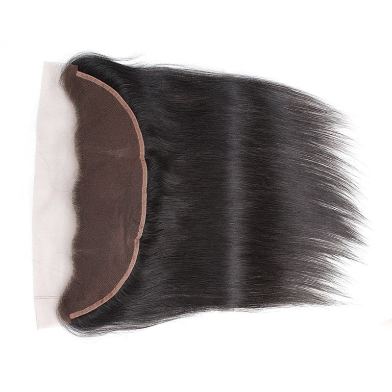 LollyHair 9A Peruvian Real Virgin Human Hair Straight Peruvian Remy Hair 1Pc Ear to Ear 13x4 Lace Frontal : LOLLYHAIR