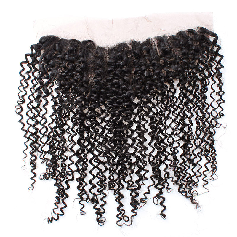 Lolly Hair Peruvian Virgin Human Kinky Curly Hair Ear to Ear Lace Frontal Closure Hair : LOLLYHAIR