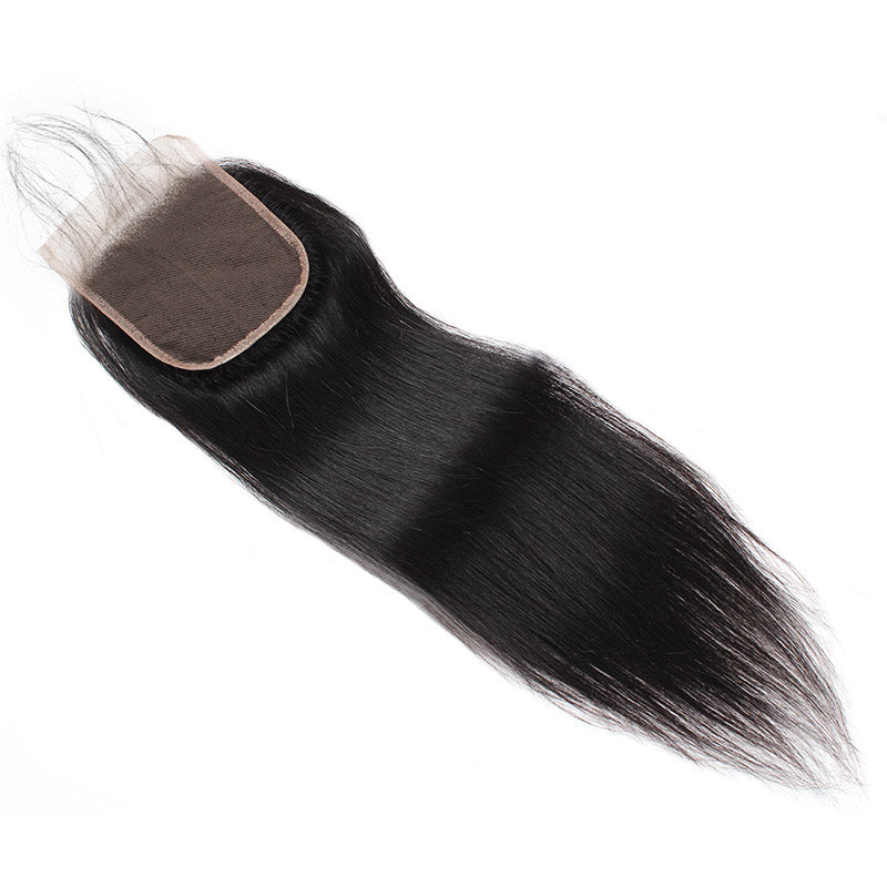 Lolly Hair Brazilian Straight Virgin Human Hair Lace Closure 4x4 Remy Hair Closure with Baby Hair : LOLLYHAIR