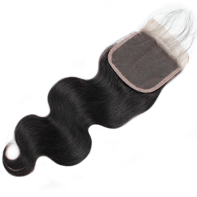 LollyHair 9A Good Peruvian Remy Natural Hair Peruvian Deep Body Wave Weave 4x4 Lace Closure Baby Hair : LOLLYHAIR