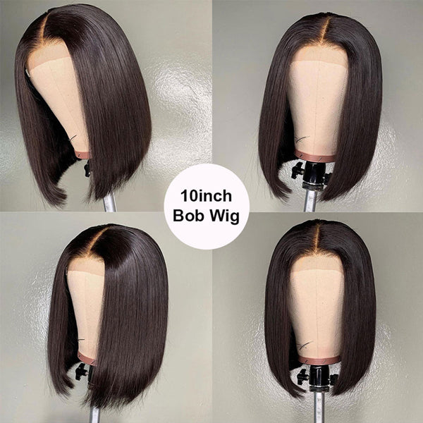Highlight Bob Wig Ombre Brown Honey Blonde Short Bob Wig - LollyHair
