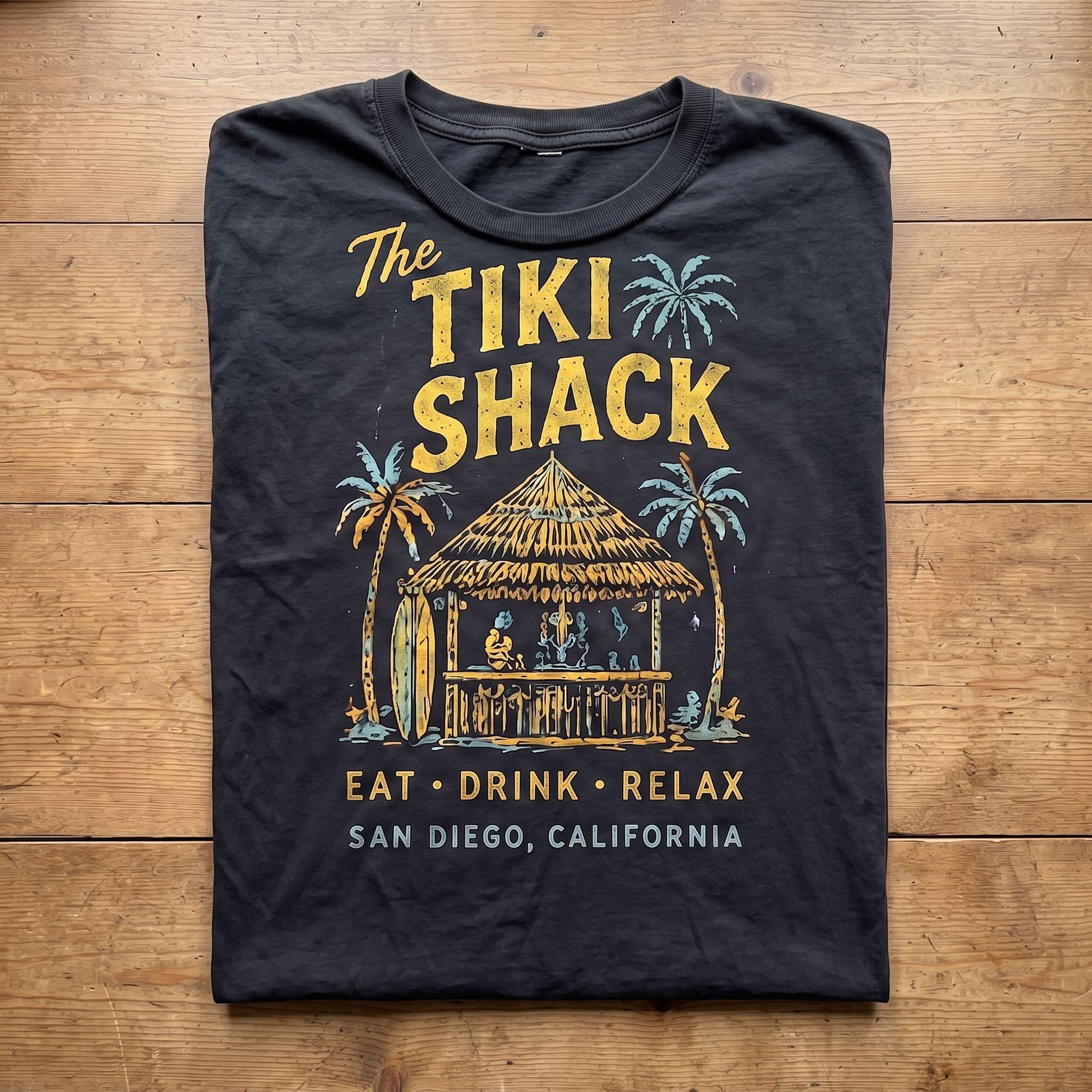 Vintage Tiki Shack San Diego California T-shirt