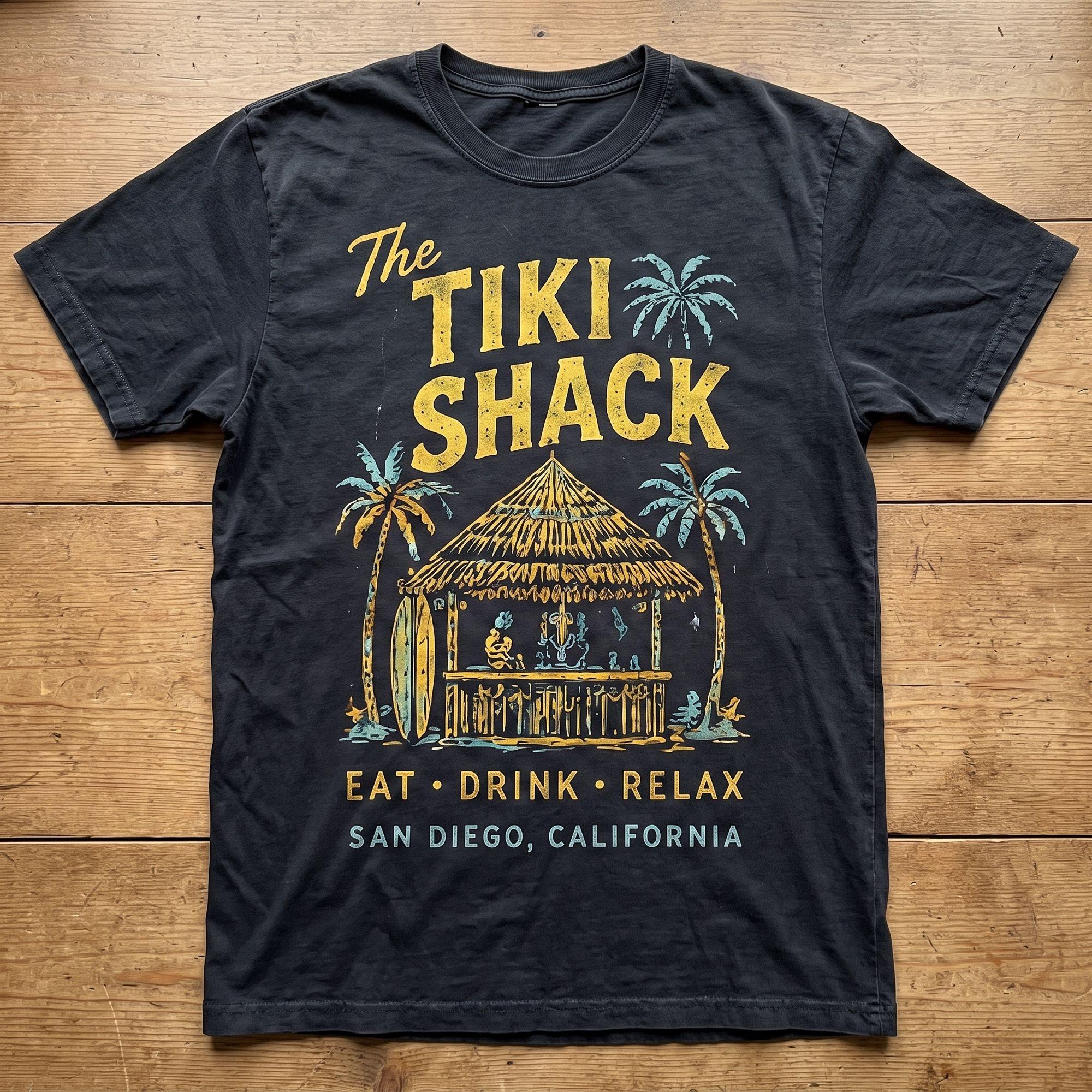 Vintage Tiki Shack San Diego California T-shirt