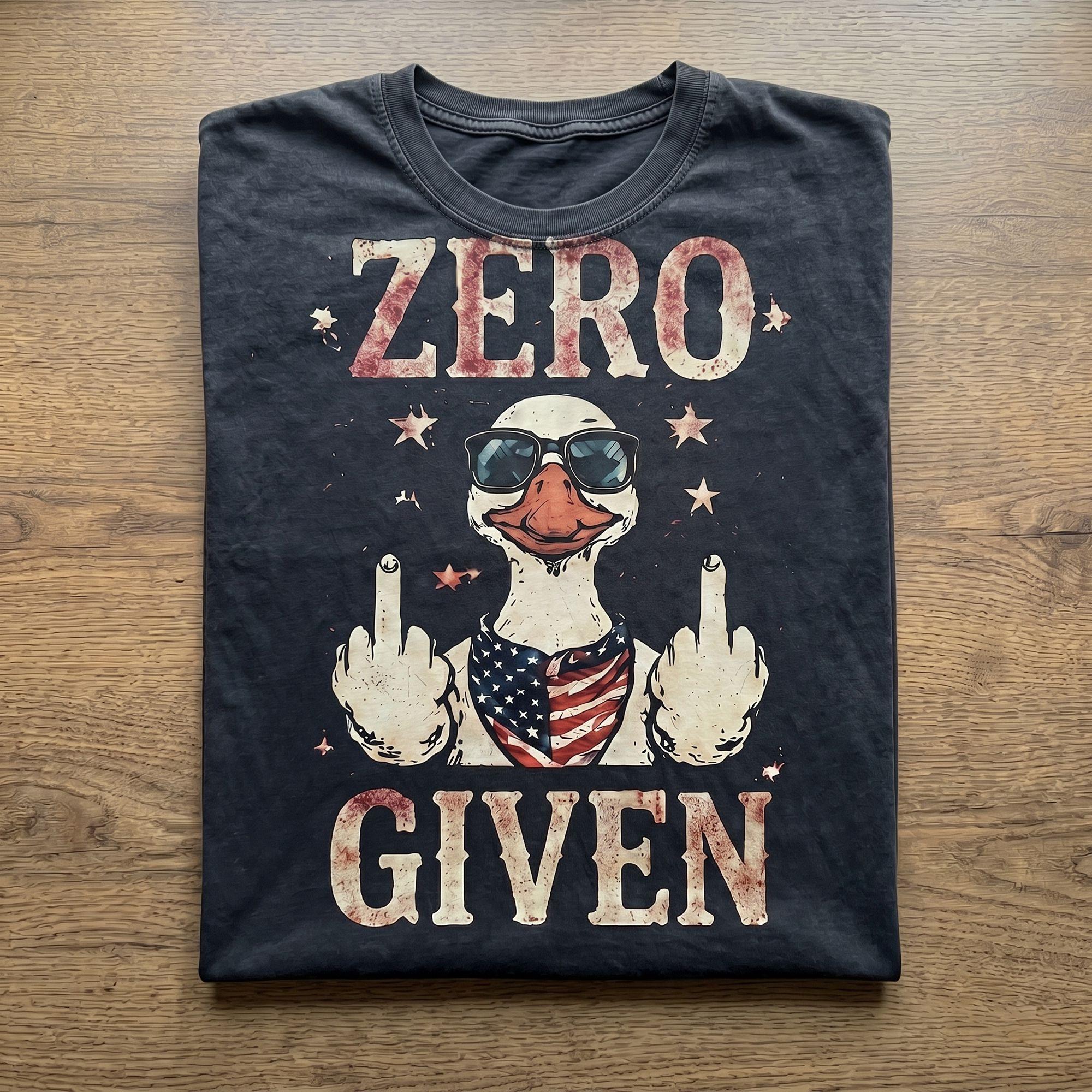 Zero Given Funny Goose Vintage Patriotic Graphic T-Shirt