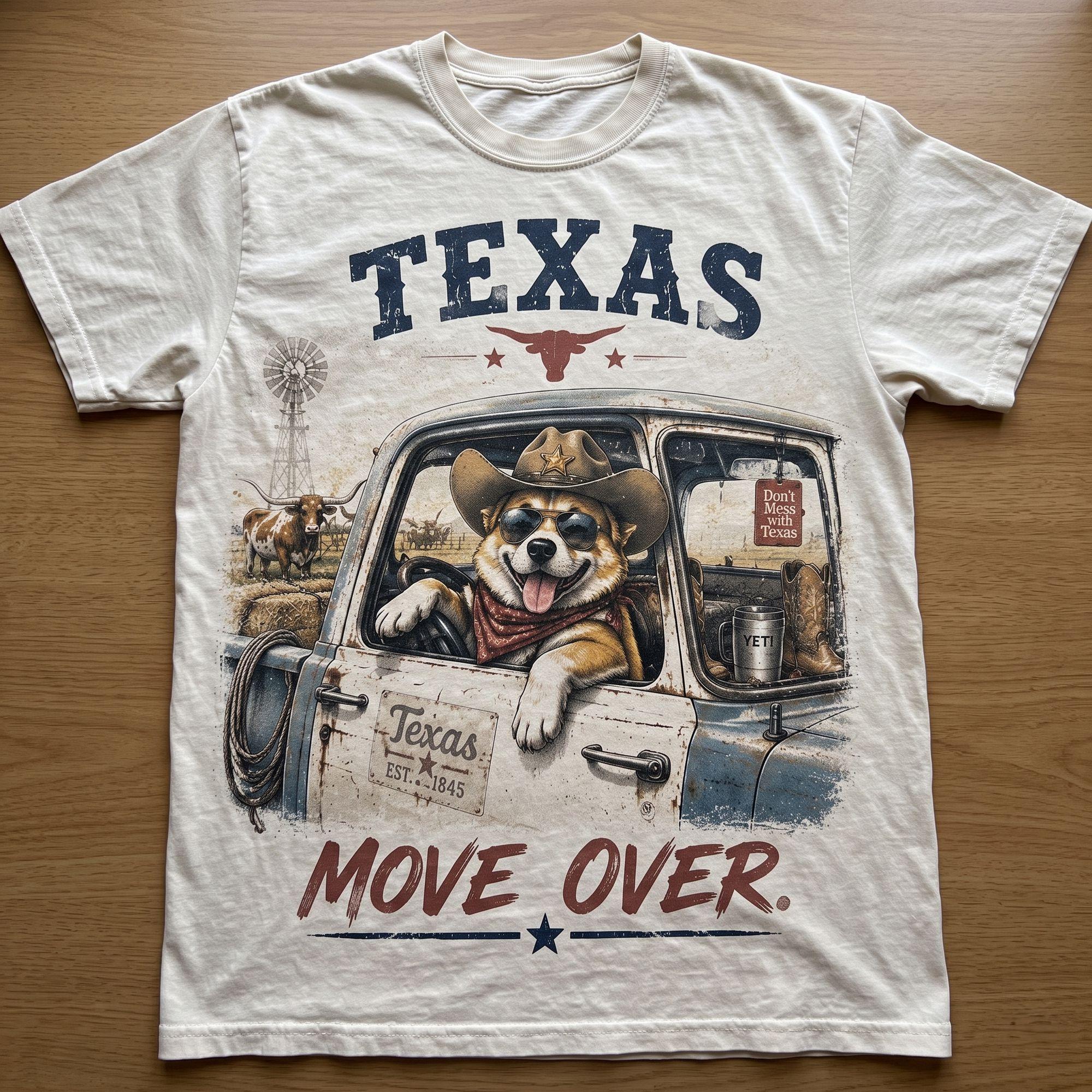 Move Over Texas Dog T-Shirt
