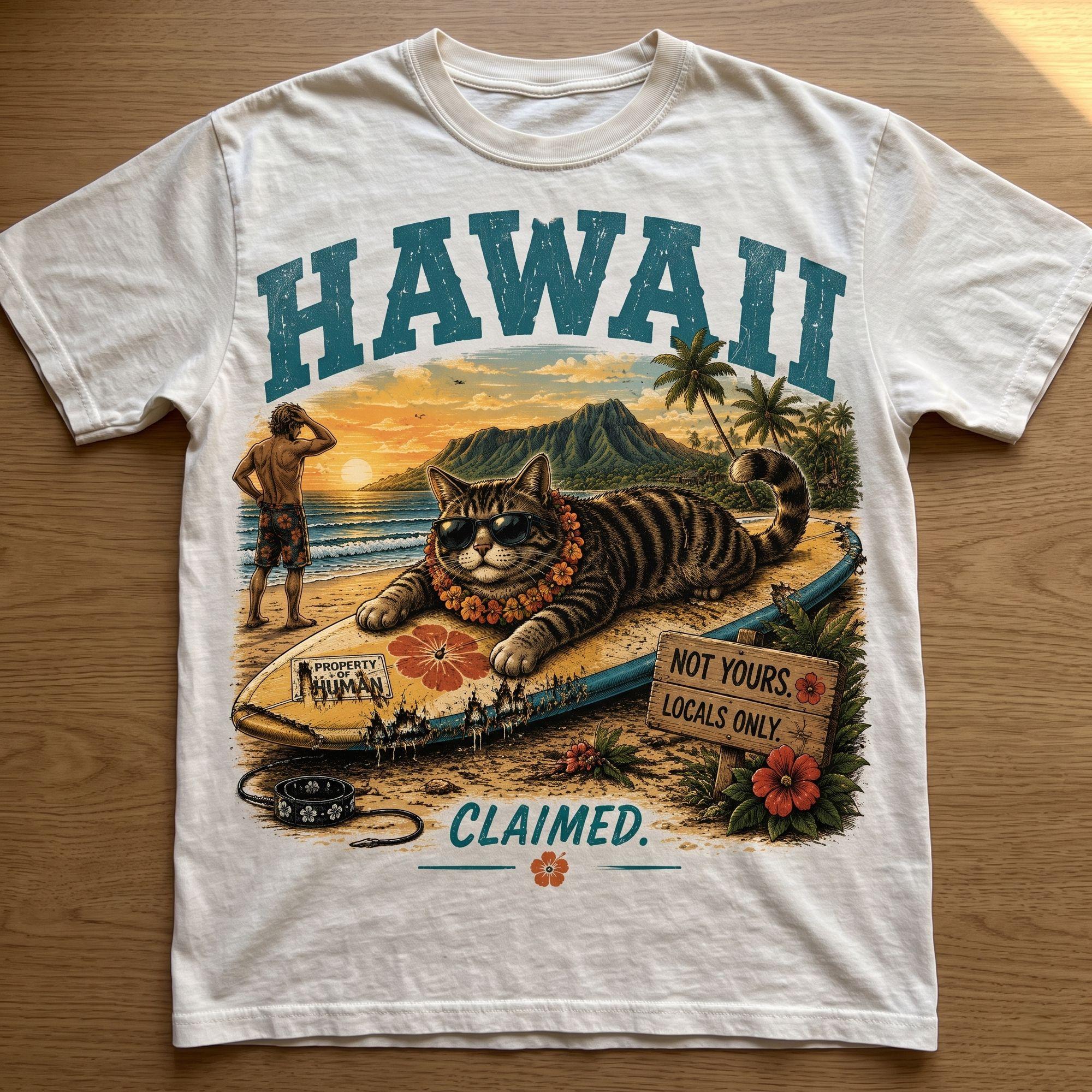 Hawaii Claimed Cat T-Shirt