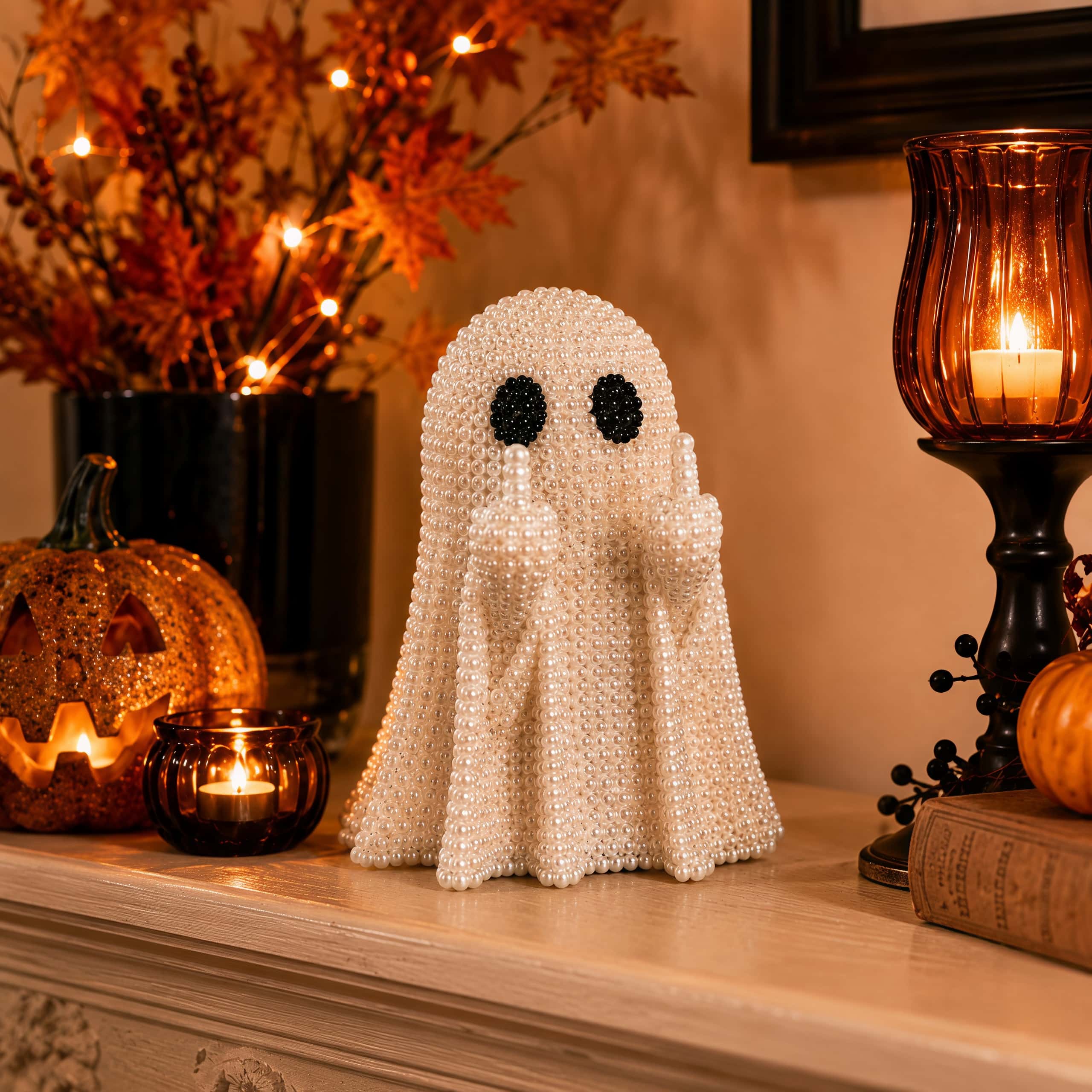 Halloween Ghost Bead DIY Kit Ornament