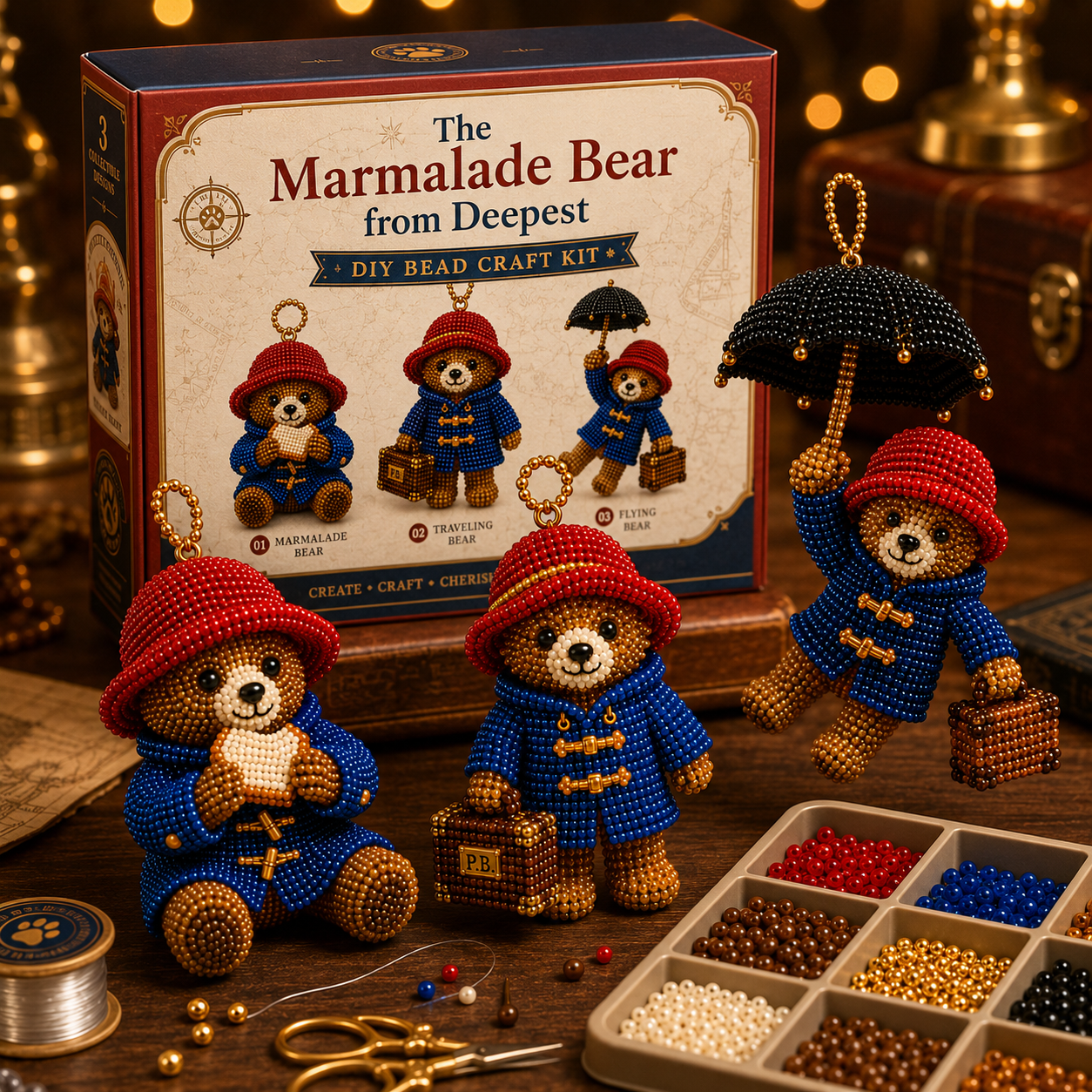 The Marmalade Bear from Deepest Peru DIY Bead Craft Kit