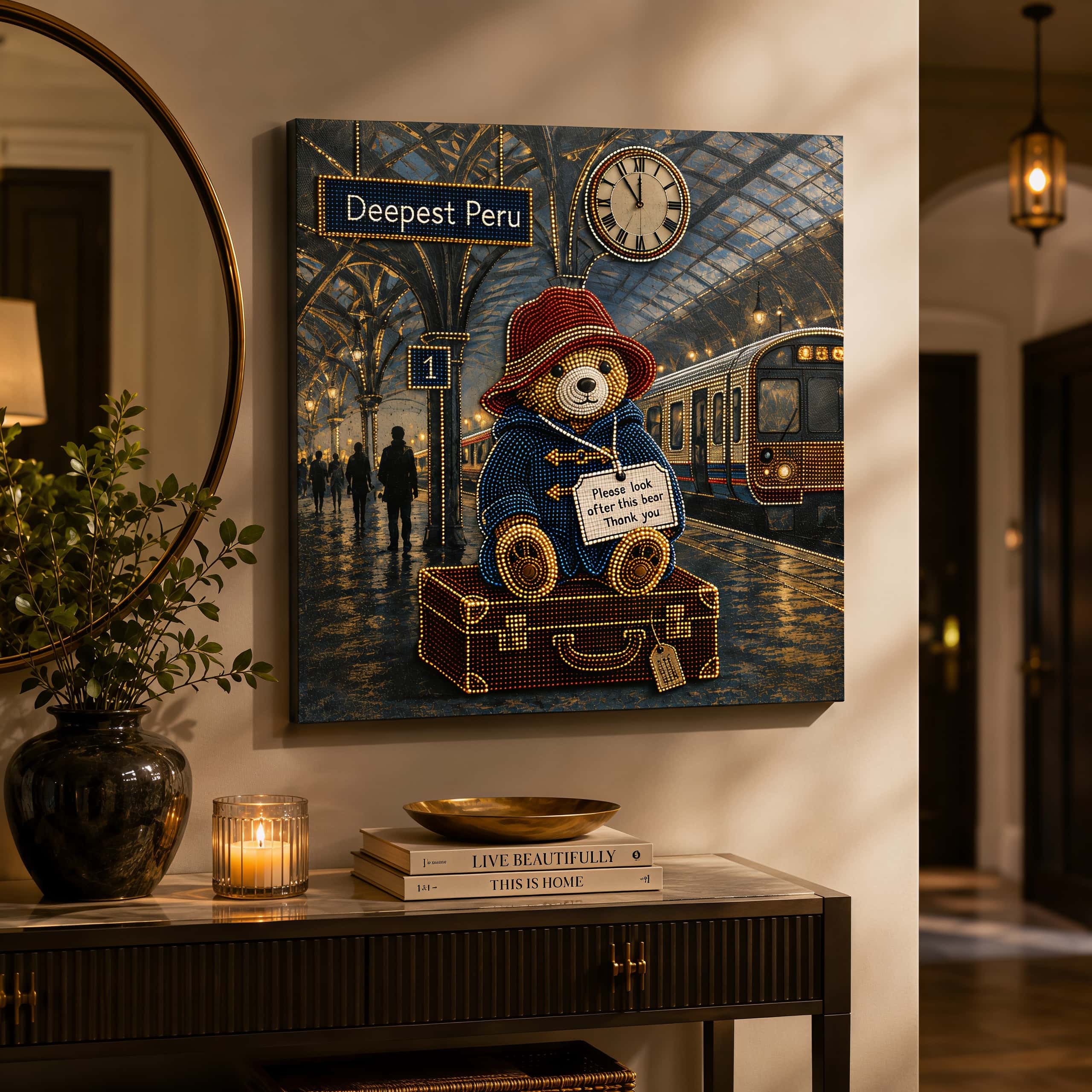 The Marmalade Bear from Deepest Peru DIY 3D Beaded Art Kit