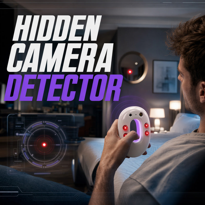 🔍Smart Infrared Camera Detector – Finds hidden pinhole lenses instantly. LED flashlight & door alarm – travel with privacy & peace of mind! 🏨✨