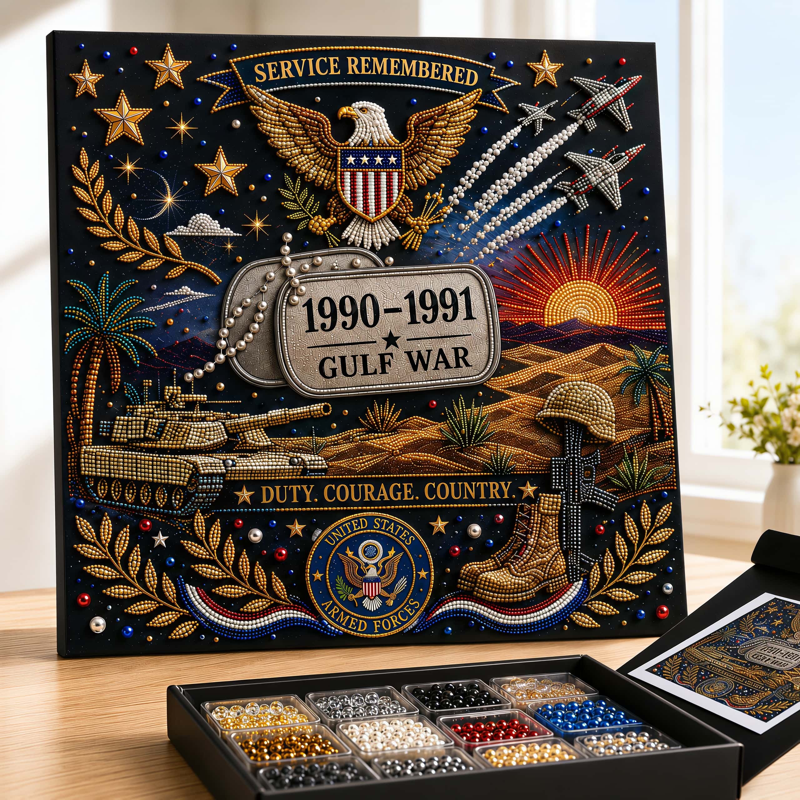 US Gulf War Veteran, 1990–1991 DIY Beaded Art Kit