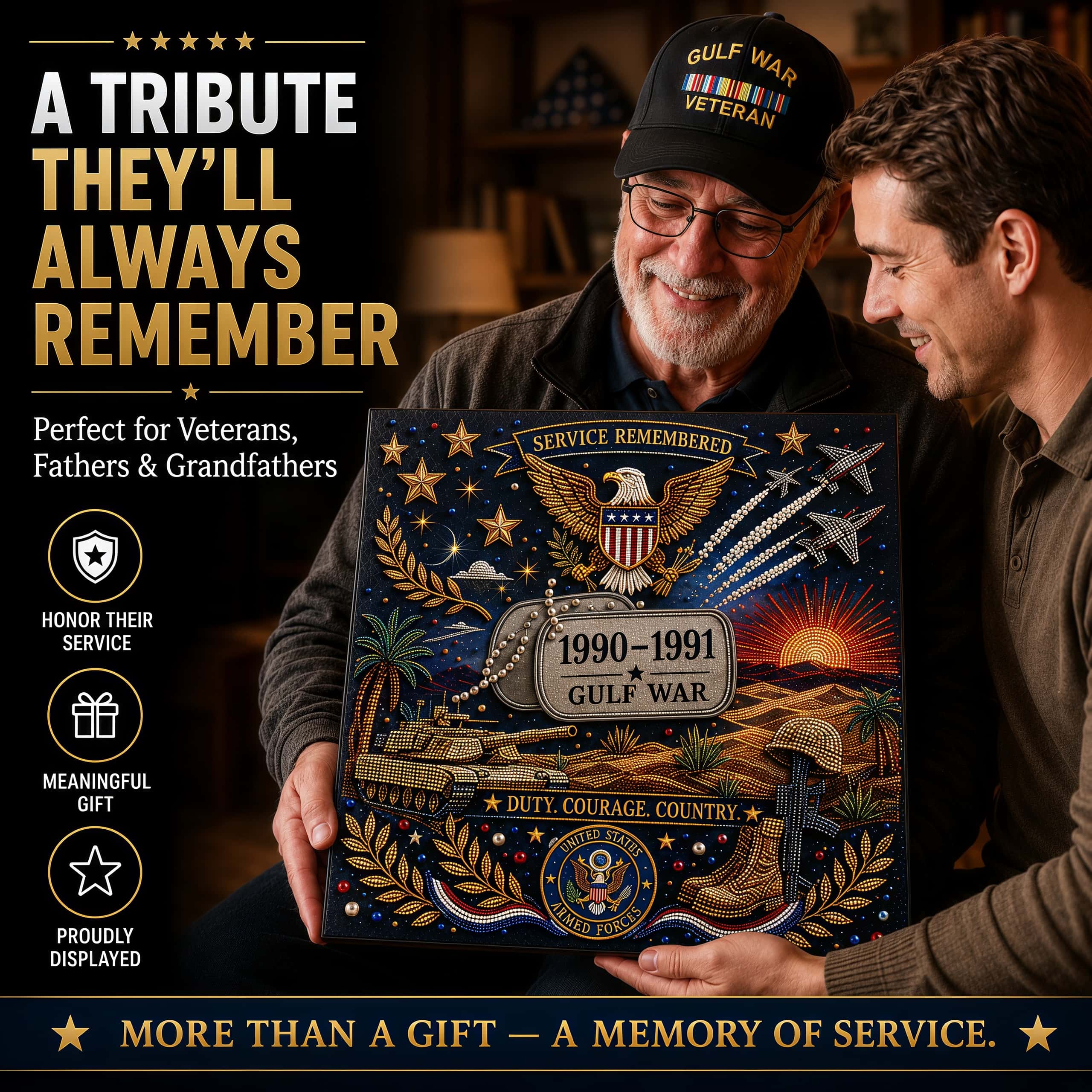 US Gulf War Veteran, 1990–1991 DIY Beaded Art Kit